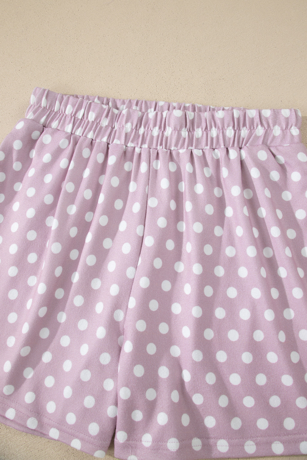 Brown Polka Dot Print Short Set