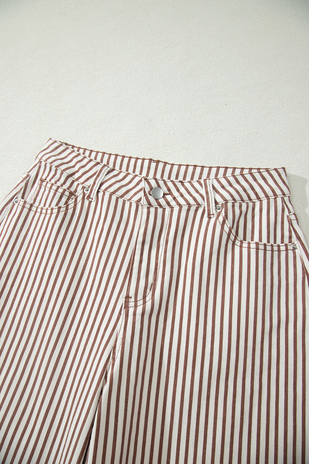 Sky Blue Stripe Casual Barrel Jeans