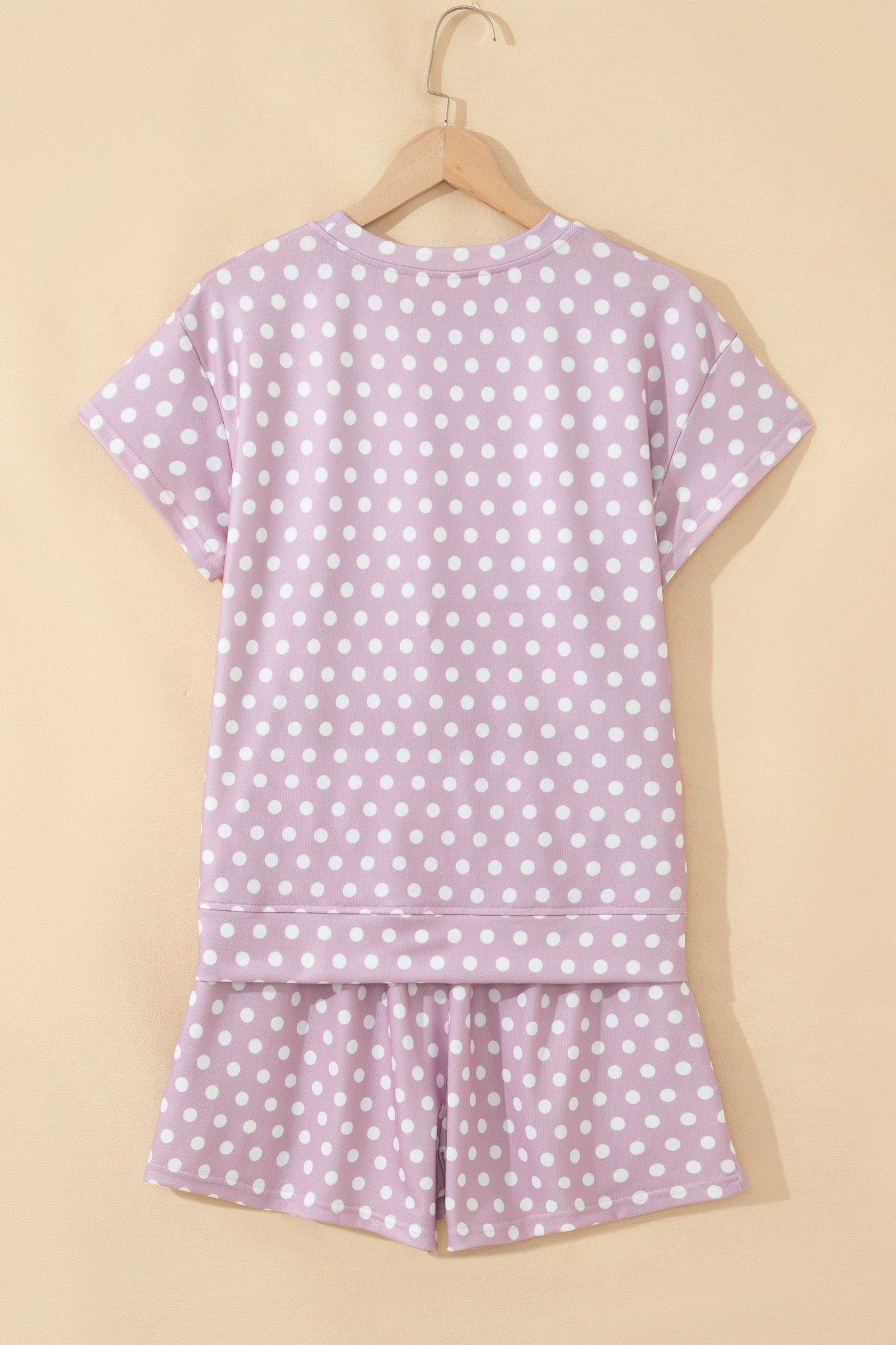 Brown Polka Dot Print Short Set