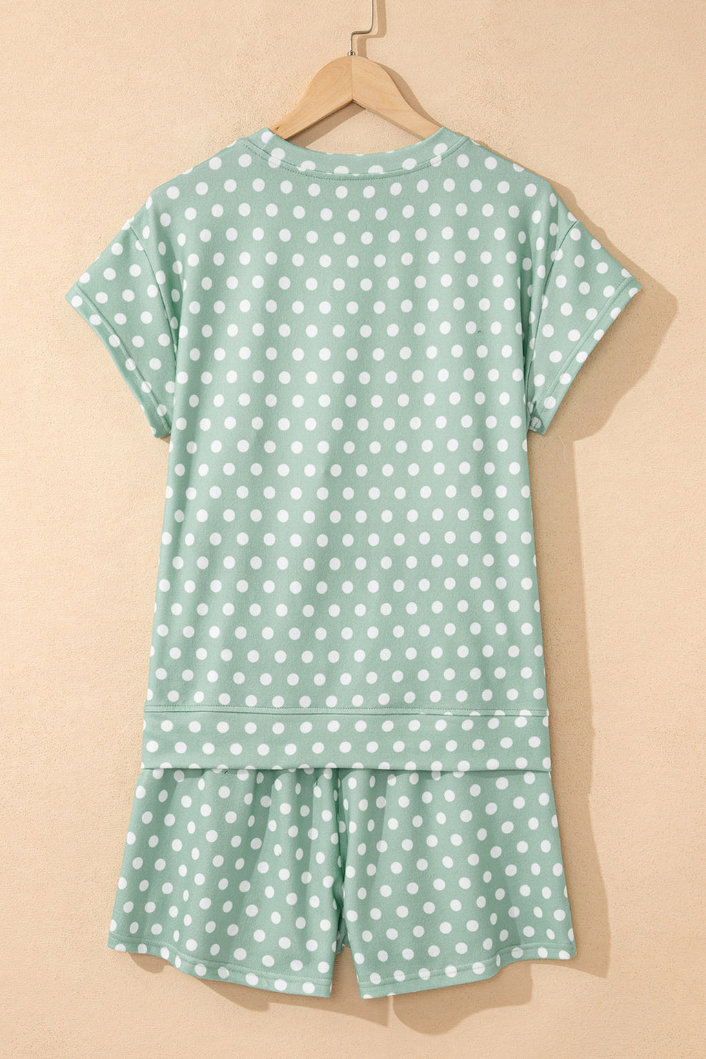 Brown Polka Dot Print Short Set
