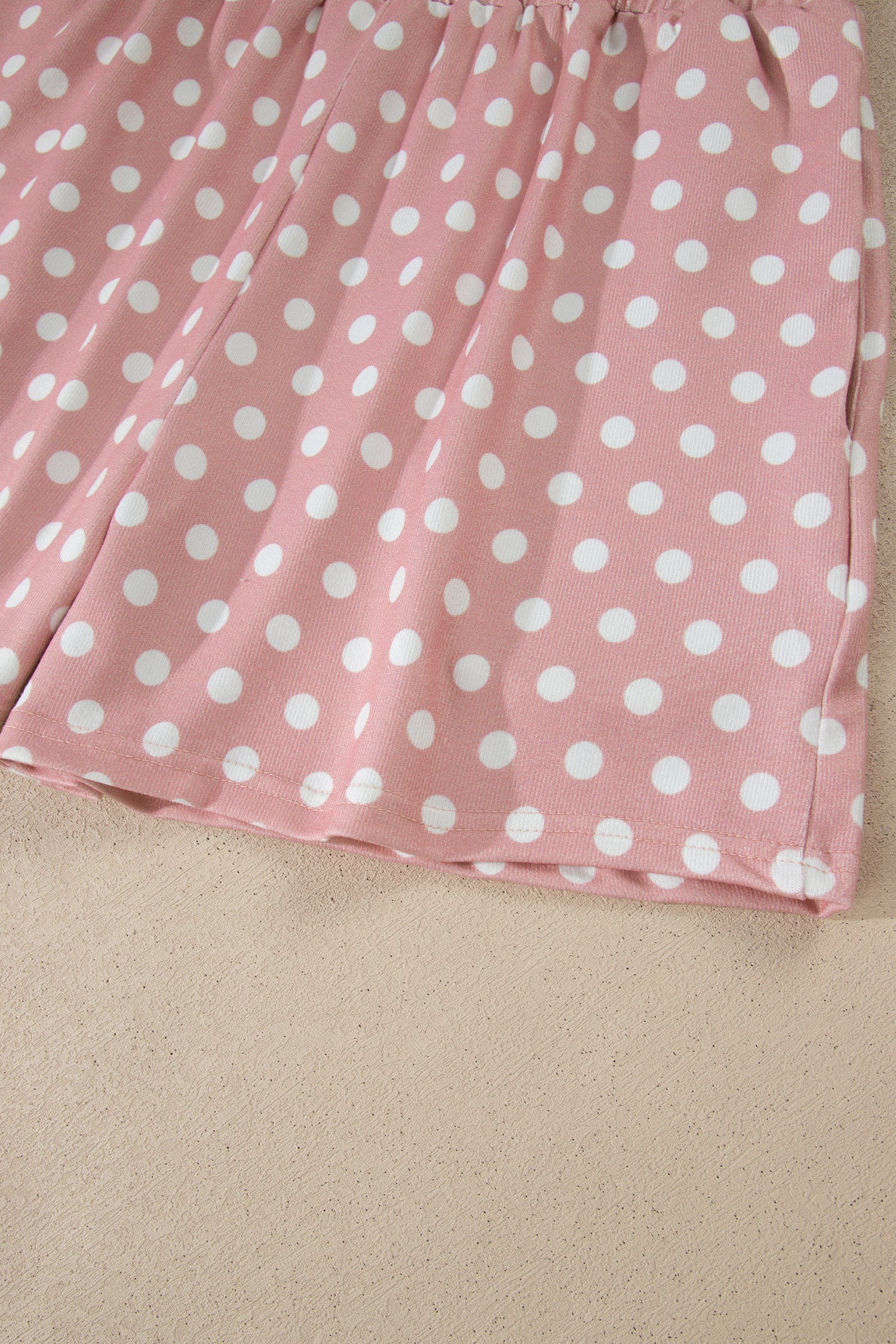 Brown Polka Dot Print Short Set