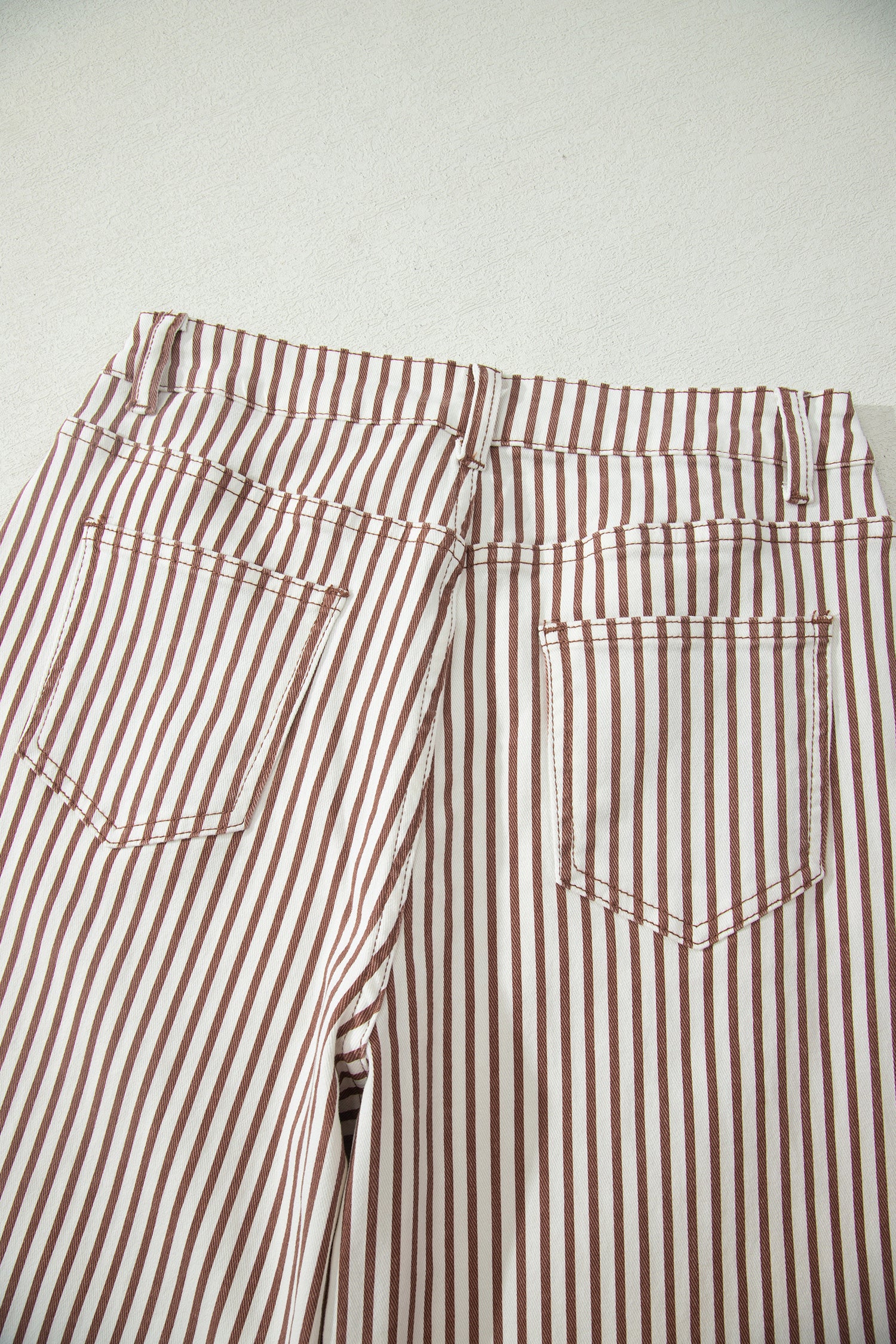 Sky Blue Stripe Casual Barrel Jeans