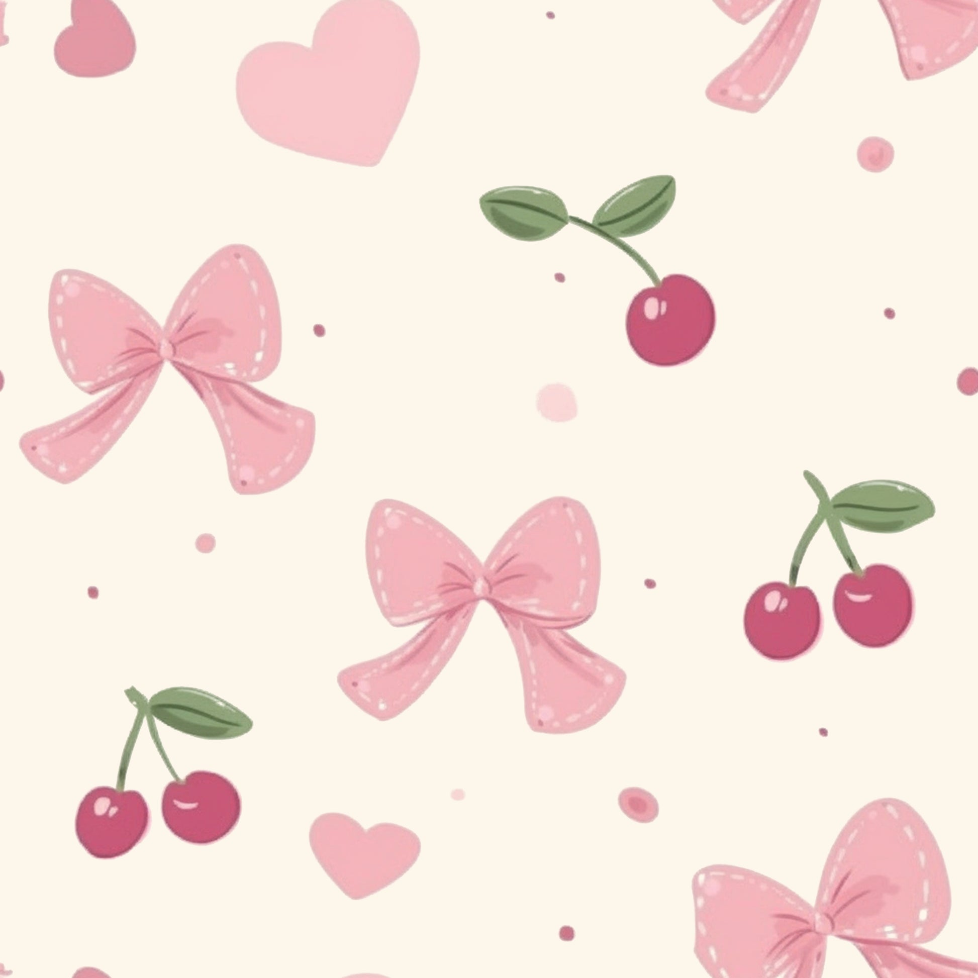 Pink Bow Print Contrast Pipping Short Pajamas Set