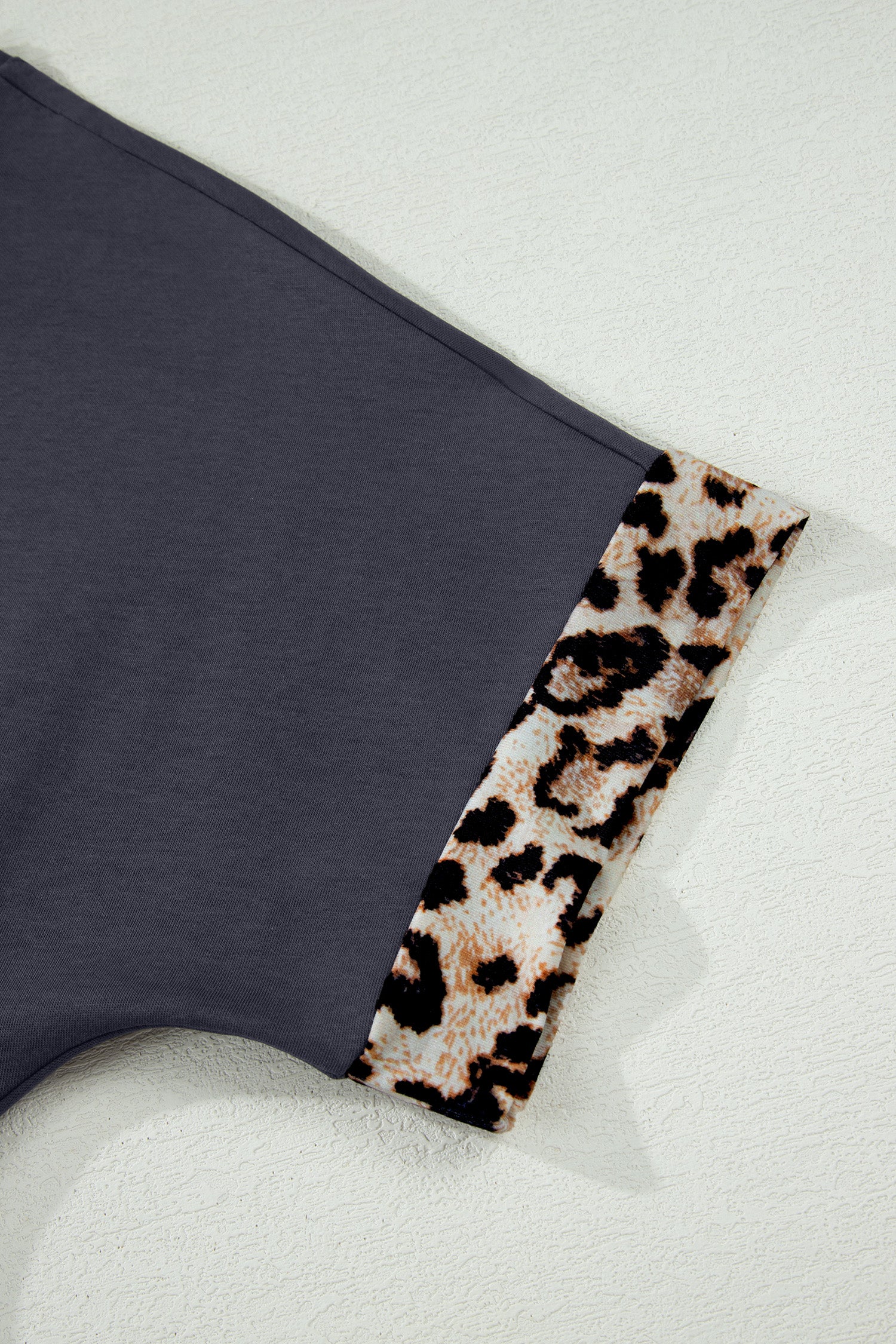 White Contrast Leopard Bow Patched Short Sleeve T Shirt Long Dress