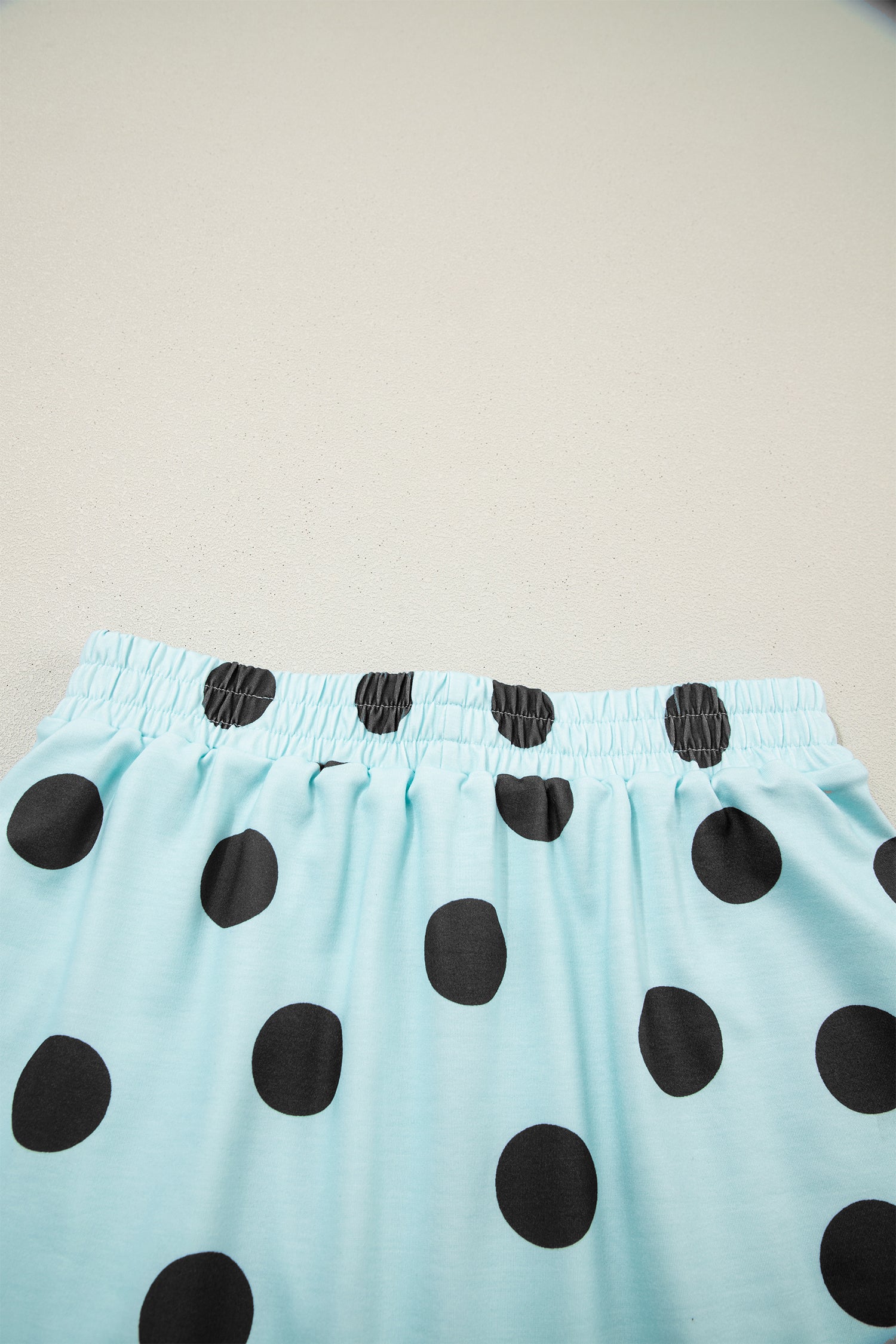 White Polka Dot Short Sleeve Top Casual Skort 2pcs Outfit