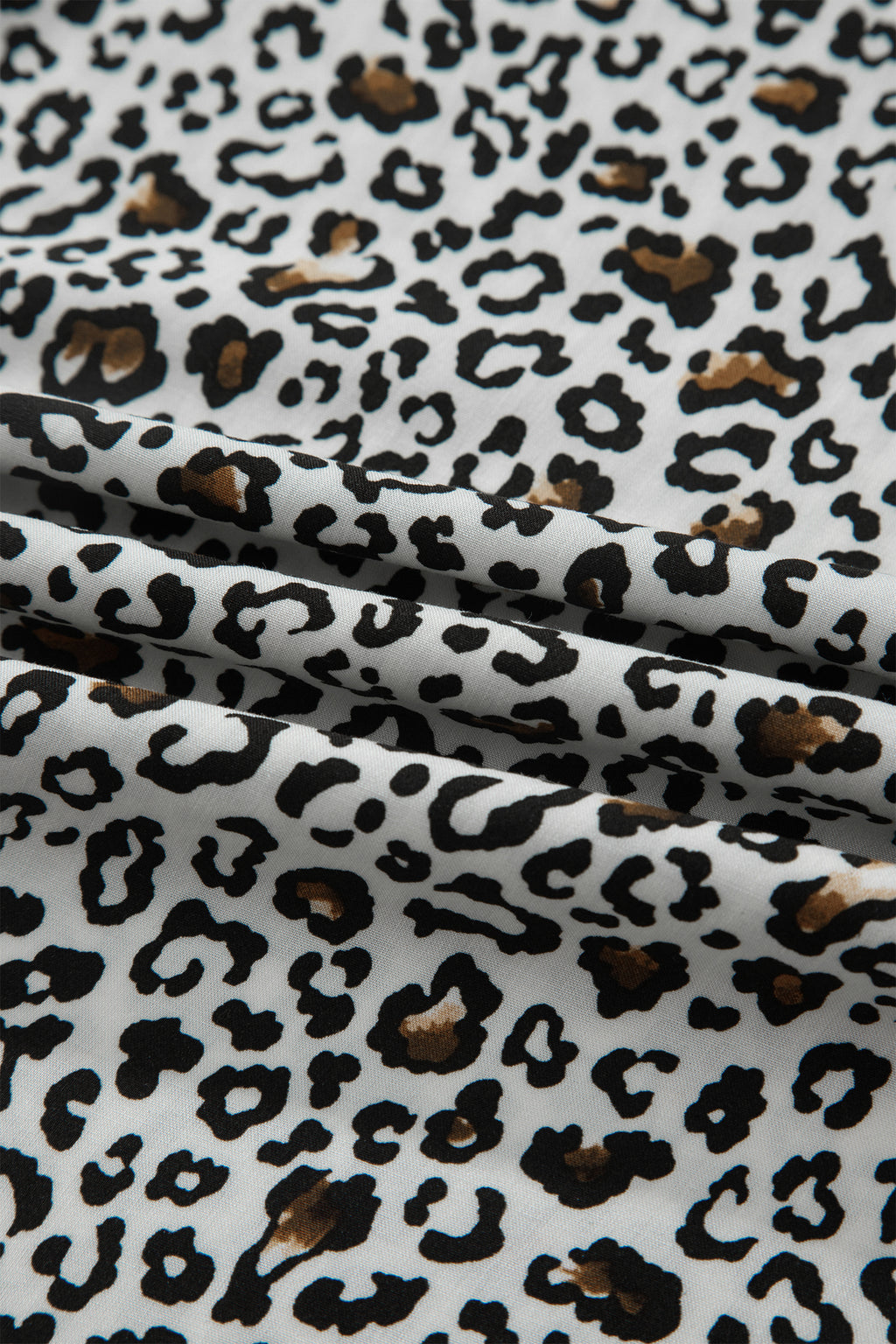 Beige Leopard Zip Front V Neck Cinched Waist Sleeveless Maxi Dress