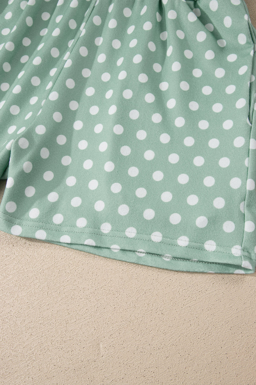 Brown Polka Dot Print Short Set