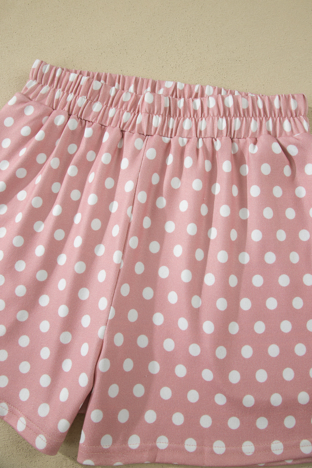 Brown Polka Dot Print Short Set