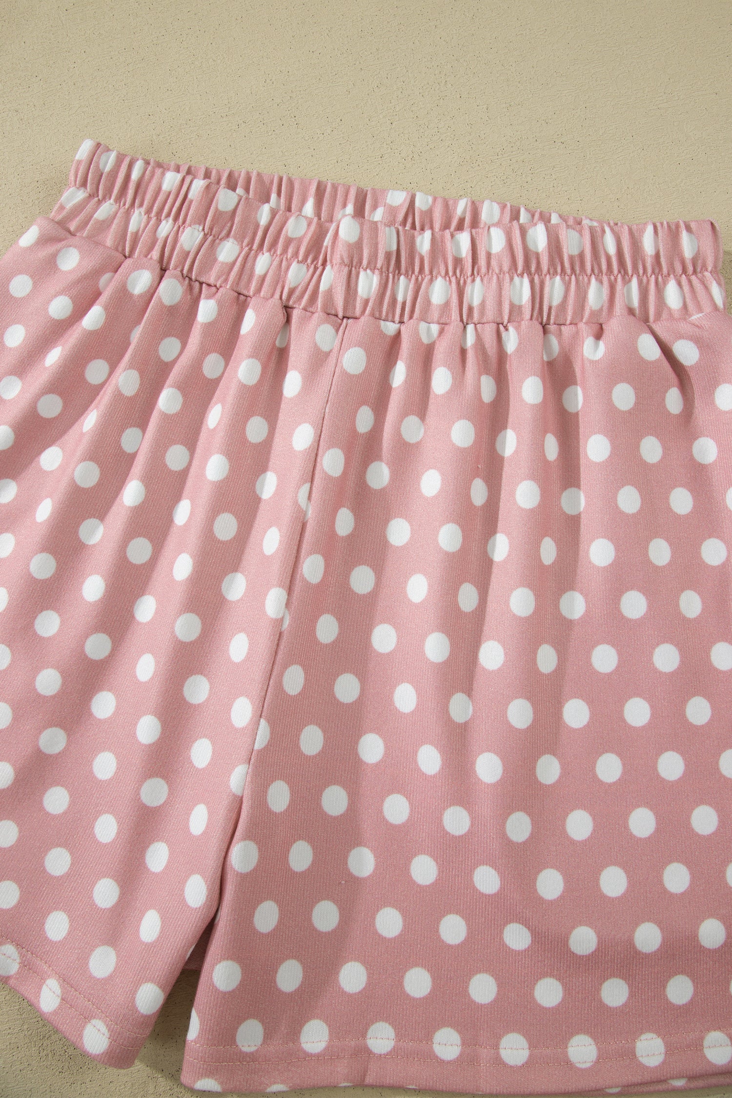 Brown Polka Dot Print Short Set